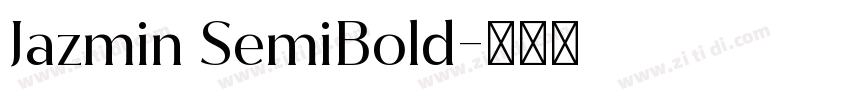 Jazmin SemiBold字体转换